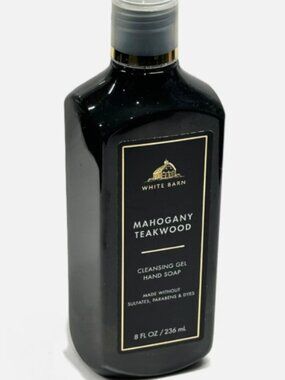 Bath and Body Works White Barn Mahogany TeakWood Gentle Gel Hand Soap 8 fl oz